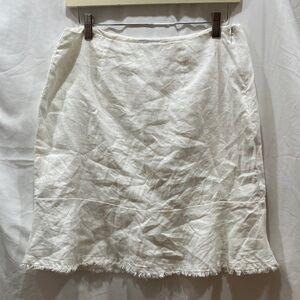 Tommy Bahama Cream A-Line Skirt 100 linen/ 100 cotton